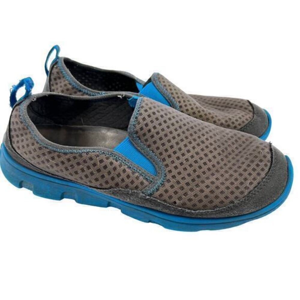 Crocs Slip-on gray & blue Activewear Shoes comfort lightweight play Sz J kids 6